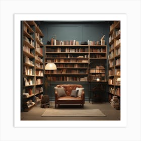 Library Stock Videos & Royalty-Free Footage Art Print