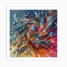 Abstract trippy Painting Art Print