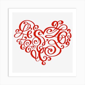 Love Heart Art Print