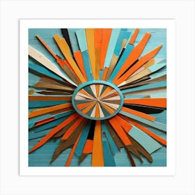 A painting that reflects the spirit of the times with mosaic art 04 Art Print