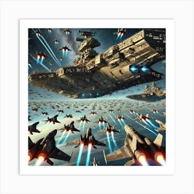 Fighter Craft Tharsis Class Carrier Art Print