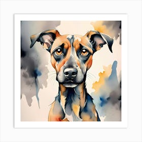 Homeless Lonesome Puppy Bruno In The Animal Shelter Before Adoption Art Print