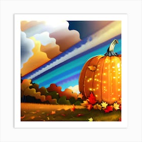 Fall Pumpkin Art Print