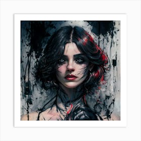 Splatter Girl Art Print