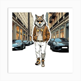 Wolf In The City Art Print