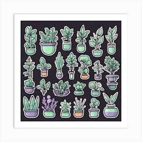 Potted Plants 1 Art Print