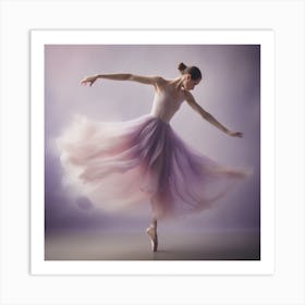 Ballet Dancer In Purple Tutu Art Print