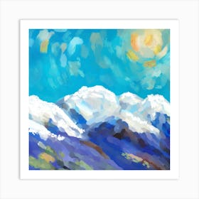 Sunny day in the mountains Art Print