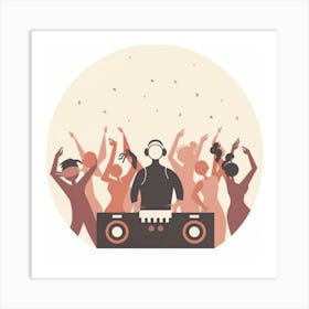 Djs At A Party Art Print