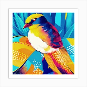 Colorful Stylized Bird Art Print