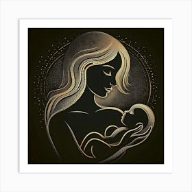 Mother And Child Happy Mother's Day 24 Art Print