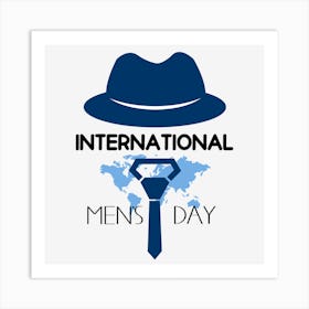 Blue International Men S Day Art Print