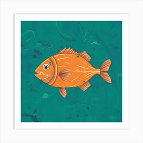 Fish Shaul Nautical Orange Art Illustration 2yxaqsq Rtgljrrn89sppg Dq8hzmsqu 5iwq Art Print