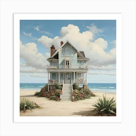 House On The Beach Art Print