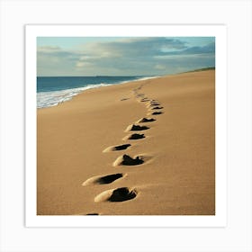 Footprints In The Sand Art Print