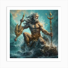 Neptune God Of Waters And Seas Art Print