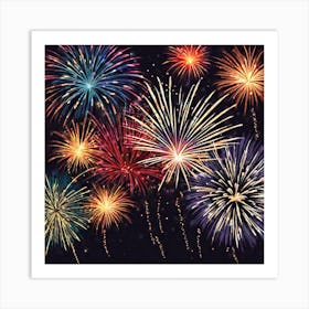 Fireworks In The Sky 3 Art Print