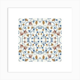 Moroccan Tile, Oriental Art, North African Ethnic Decor Art Print