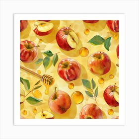 Apple Seamless Pattern Art Print