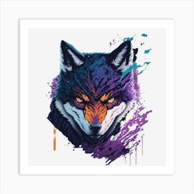 Wild wolf Art Print