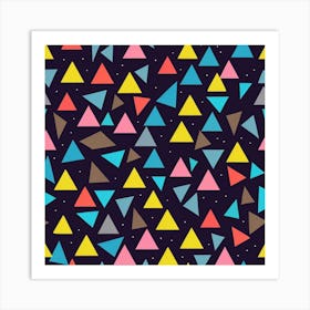 Seamless Triangle Pattern Art Print Art Print