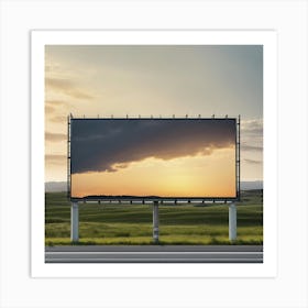 Sunset Billboard Art Print