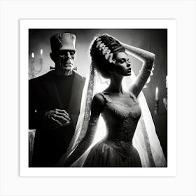 Frankenstein Wedding Art Print