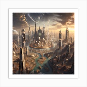 Futuristic City 25 Art Print