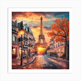 Paris Vintage Travel Poster (3) Art Print