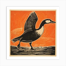 Retro Bird Lithograph Goose 4 Art Print