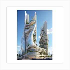 Futuristic Buildings Art Print