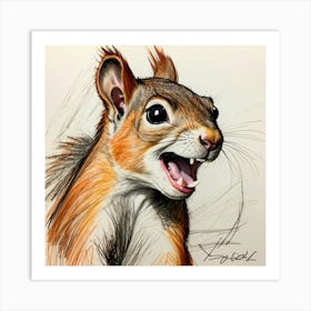 Red Squirrel 5 Art Print