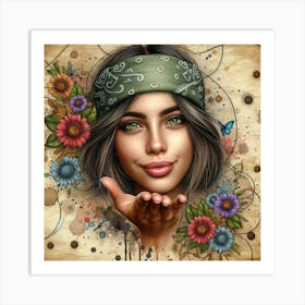 Flower Girl 1 Art Print