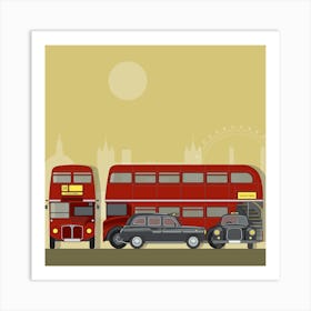 London Transport Gold Art Print