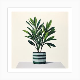Green Plant In A Pot Art Print