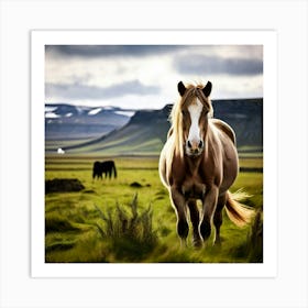 Horses In Iceland Art Print