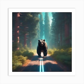 Bear In The Forest 24 Art Print