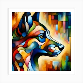 Abstract Dog Painting 4 Art Print