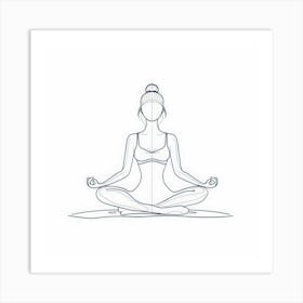 Meditating Woman 7 Art Print