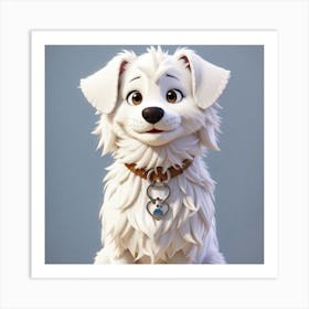 3d Dog Art Print