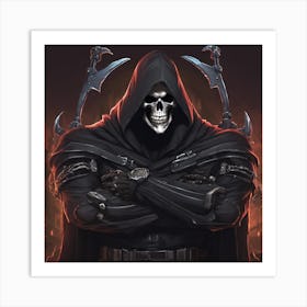 Skeleton With Swords Art Print