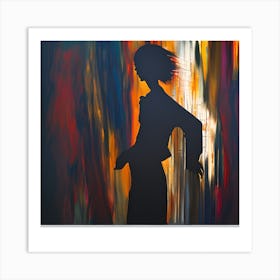 Painted Abstract Silhouette Art Print