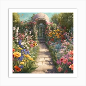 Garden Of Flowers Art Print