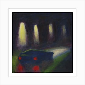 Night Rider - square hand painted car night impressionism Anton Maliar Art Print