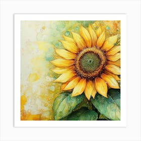 Sunflower Painting Art Print