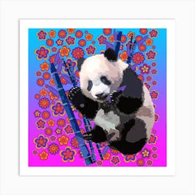 Panda Square Art Print