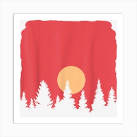 Outdoor Nature Trees Wildlife Landscape Sunset Forest Art Print