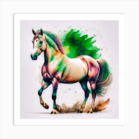 Colorful Horse Art Print