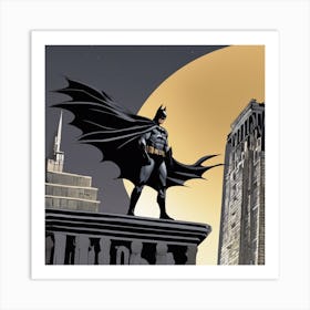 Batman In The City Art Print