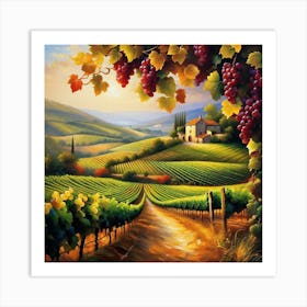 Tuscan Vineyard Art Print